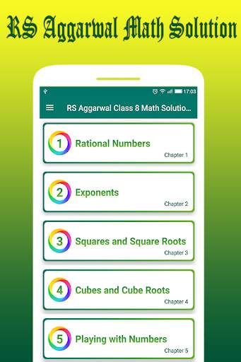 RS Aggarwal Class 8 Math Solution offline screenshot 1
