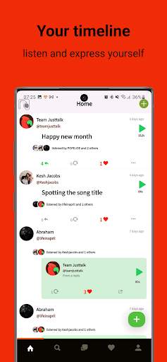 JustTalk - audio platfrom screenshot 1