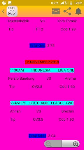 FREE 2+ ODDS DAILY screenshot 4