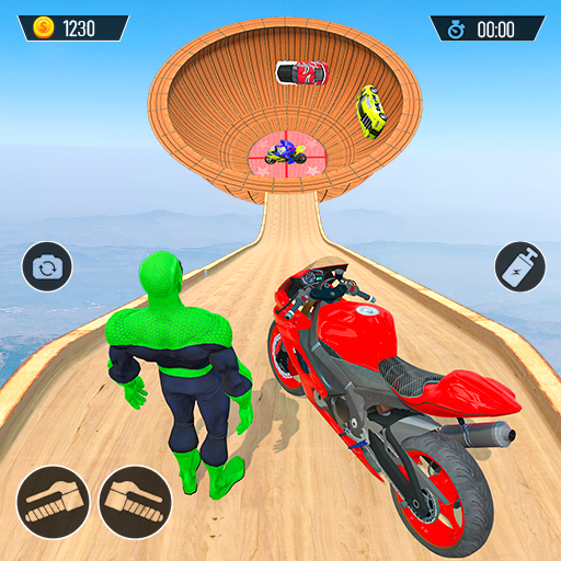 Superhero Mega Ramp Bike Stunt icon