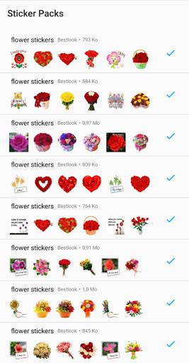 Flowers and roses stickers - WAStickerApps screenshot 1