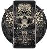 Black Rose Skull Keyboard 10001010