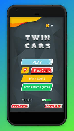 2 Car super Brain Race screenshot 1