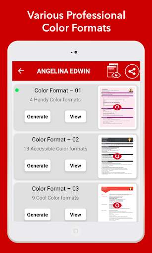 Curriculum vitae app CV Maker screenshot 10