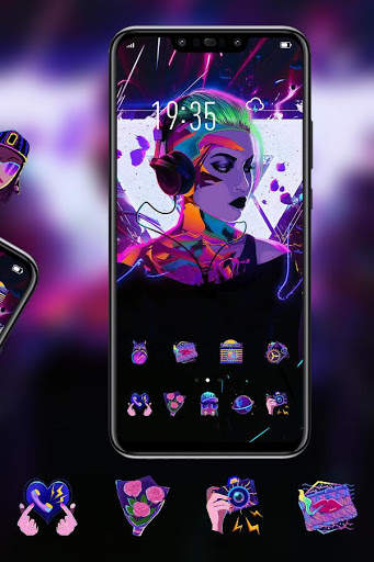 Beautiful Music Girl Theme Galaxy M20 Launcher screenshot 3