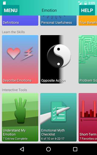DBT Emotion Regulation Tools screenshot 2