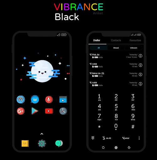 Vibrance Black EMUI 8/5 Theme screenshot 1