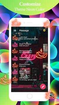 Neon Theme Colors SMS - Color Message screenshot 1