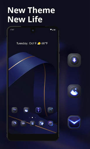 Abstract theme Blue streamers business style screenshot 1