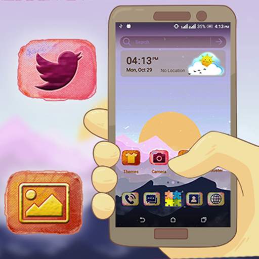 Sunset Art Launcher Theme 1.2