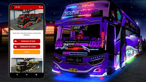 Livery Bussid Bus Full Strobo screenshot 6