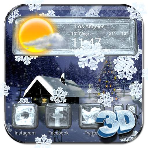 Winter Snow 3D Theme 1.1.1