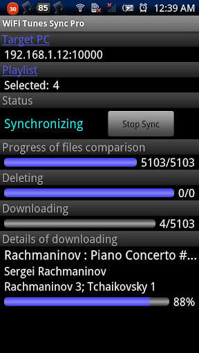 WiFi Tunes Sync Pro screenshot 1