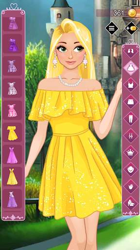 Golden princess dress up game screenshot 5