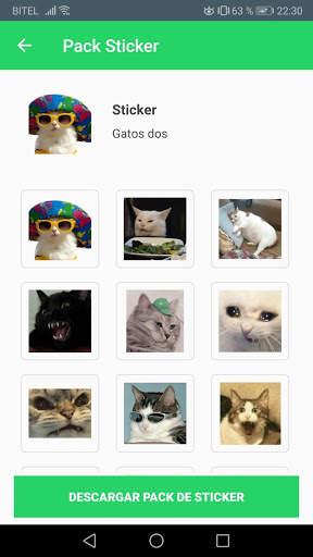 Stickers Memes Adhesivos de Gatos para WhatsApp screenshot 3
