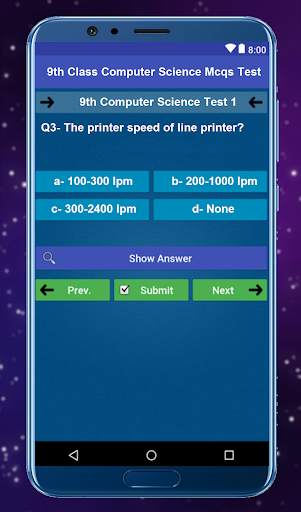 9th Class Computer Science Mcqs Test 3 تصوير الشاشة