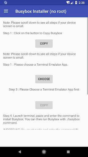 EXA Busybox Installer (no root) screenshot 3