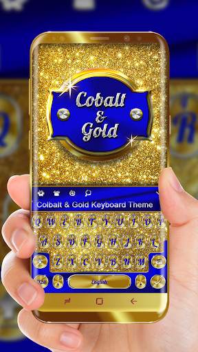 Cobalt and Gold Keyboard Theme स्क्रीनशॉट 1