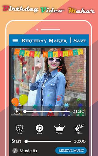 Happy Birthday Song Maker - photo slideshow screenshot 4