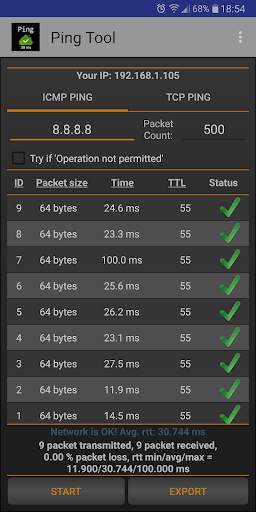 Ping tool: ICMP - TCP ping screenshot 1