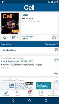 Cell Press Journal Reader 3 تصوير الشاشة