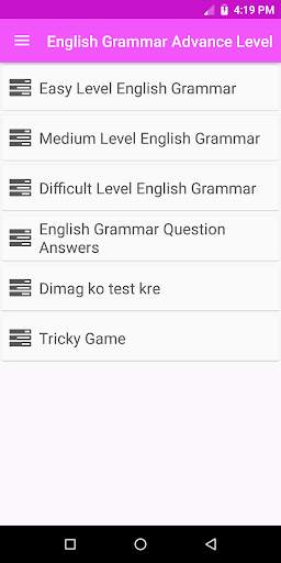 English Grammar Advance Level скриншот 1