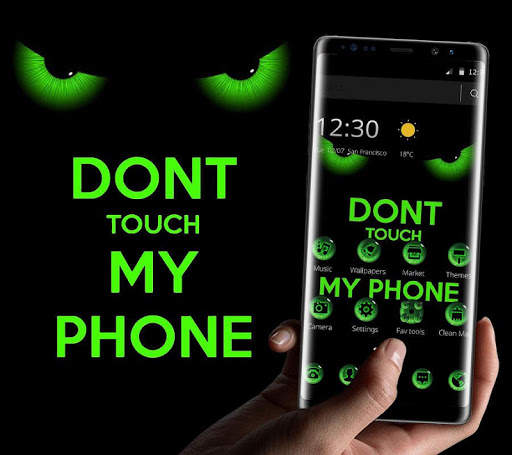 Green Dont Touch My Phone Theme screenshot 3