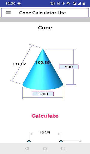 Cone Calculator Lite screenshot 3