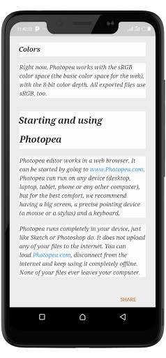 Photo pea Photo Editor Guide 1 تصوير الشاشة