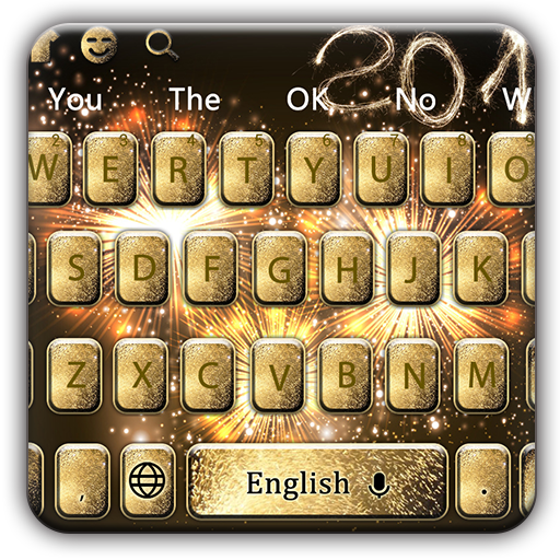 New Year Fireworks Gold 2019 Keyboard Theme icon