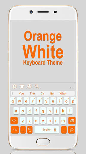 Orange White Keyboard Theme screenshot 1