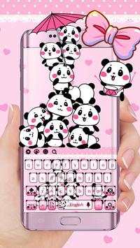 Pink Cute Panda Keyboard screenshot 1