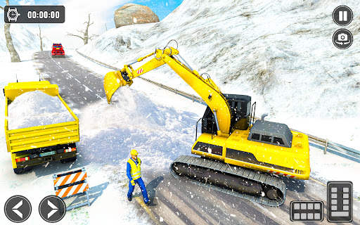 Snow Excavator Road Truck Game screenshot 5