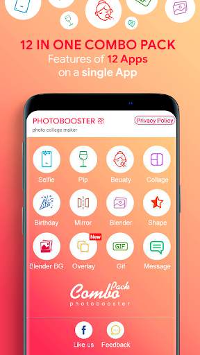 PhotoBooster - photo editor & collage maker 1 تصوير الشاشة