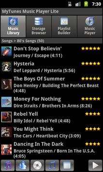 MyTunes Music Player Lite screenshot 3