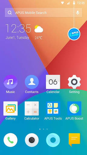 Purple & Red Colorblock - APUS Launcher theme screenshot 4