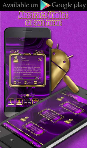 Abstract Violet 3D Next Launcher theme screenshot 5