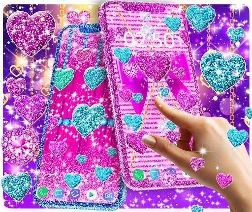 Glitter hearts live wallpaper screenshot 2