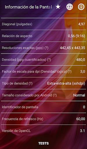 Información de la Pantalla screenshot 2