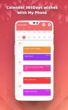 Calender - 365Days Wishes With My Photo (2019) screenshot 1