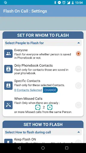 Flash Profile For Calls screenshot 2