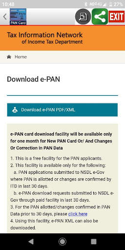 Pan Card Download- Check status/Track, correction screenshot 4