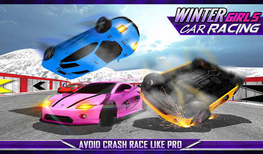 Winter Girls Car Racing screenshot 8