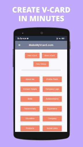 Digital Business Card Maker App by Make My vCard screenshot 5