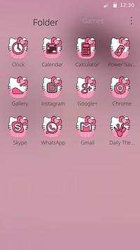 Hello Princess Kitty Pink Cute Cartoon Theme screenshot 7