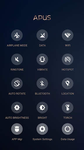 Metal Indigo APUS Launcher theme screenshot 3