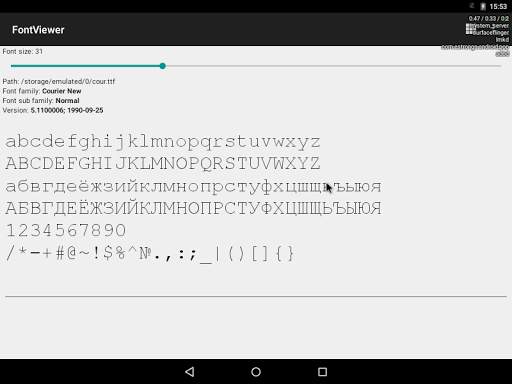 Font viewer screenshot 5