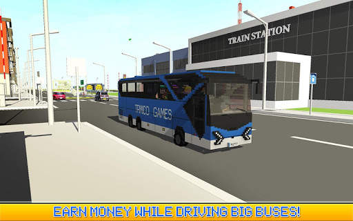 Blocky City Bus SIM driver screenshot 3