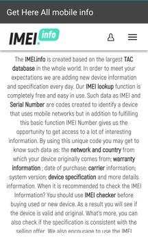 Mobile information*imei* screenshot 5