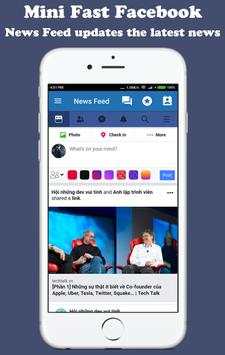 ⚡Mini Fast For Facebook⚡ screenshot 2